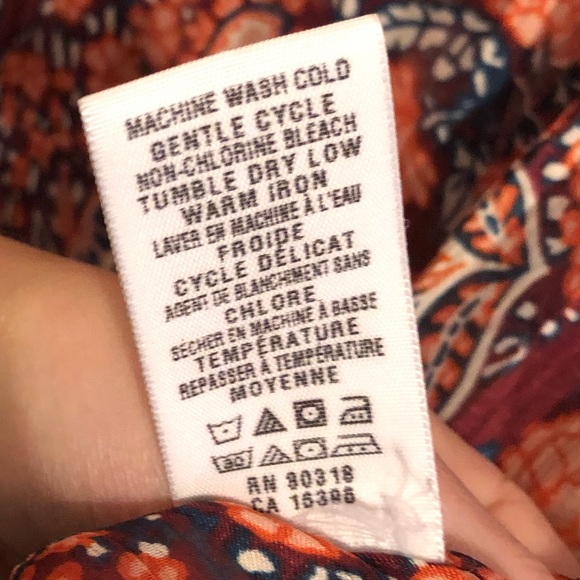 Lucky Brand Sheer Paisley Print Blouse - Picture 8 of 8